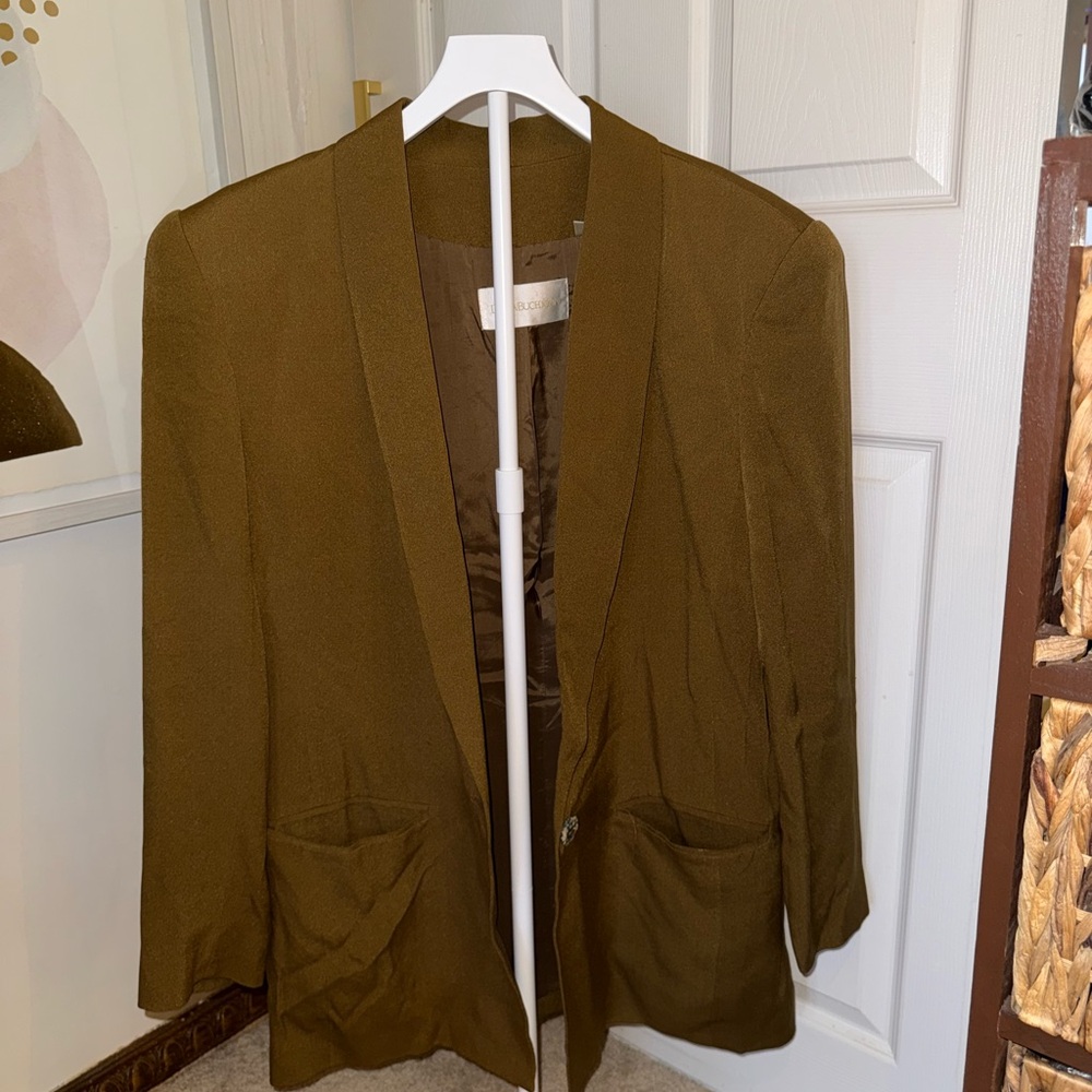 Vintage Olive Green Lightweight Blazer